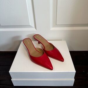 Reformation Red Wilda Kitten Heel